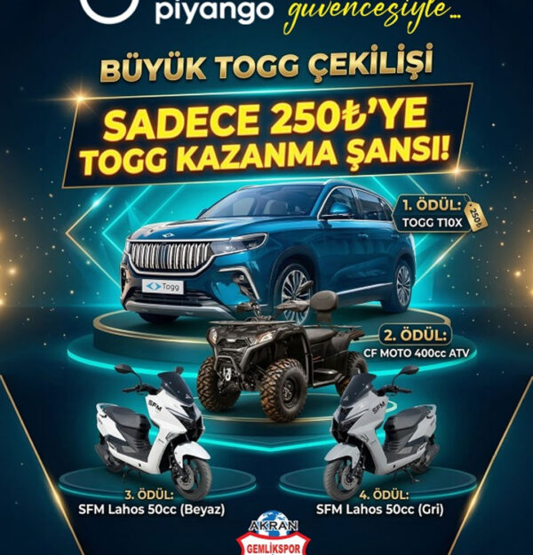 250 TL’YE TOGG KAZANMA ŞANSI!